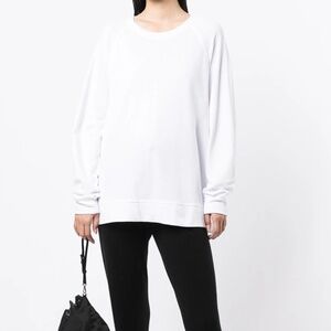 James Perse white oversized light weight crewneck sz 4